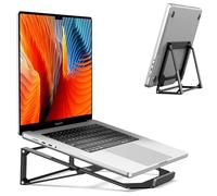 SUPMEGA Soporte vertical de aluminio para laptop, 2 en 1, compatible con MacBook Air Pro, Dell XPS, Lenovo, HP (11-17 pulgadas)