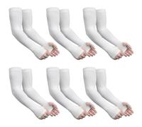 Supmovo 6 Pares de Manguitos de Brazo UV para Hombre y Mujer, Manguitos de Compresión Refrescantes, Protección Solar UPF para Deporte, Running, Ciclismo, Golf y Cubrir Tatuajes