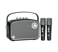 SUPNIU Amplificador de Voz 120W Máx con 2 Micrófonos UHF, Altavoz Bluetooth con Ajuste de Graves/Agudos/Eco, Sistema PA Portátil, Máquina de Karaoke para Adultos, Profesores, Oratoria y Eventos