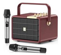 SUPNIU Máquina de Karaoke Portátil 320W Potencia Pico con Graves Profundos, Altavoz Bluetooth PA para Canto con 2 Micrófonos Inalámbricos UHF para Fiestas en Casa, Bodas y Eventos al Aire Libre.