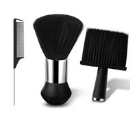 SUpoetry 3 Piezas Brocha de Peluquería, Cepillos de Cuello, Cara Cuello Plumero Cepillo, Cepillo Suave para Limpiar El Cuello, para Cepillar El Cabello Alrededor Del Cuello y Las Orejas