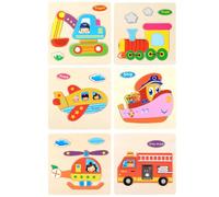 SUpoetry 6 Piezas Puzzle De Madera para Niños, Juguetes Montessori 3 Años, Puzzle Madera Infantil, Eficaz para Ayudar a Los Bebés a Desarrollar Habilidades Prácticas e Inteligencia