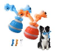 Supore Pelota Interactiva Perro, 2pcs Juguetes para Perros Que Rueda Sola, Juguetes Perro con Cuerda para Masticar, Pelotas para Perros Inteligente para Medianos y Pequeños, Carga USB