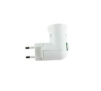 Suporte de lâmpada com interruptor E27 branco, adaptador de tomada europeu com interruptor de ligar e desligar, casquilho E27
