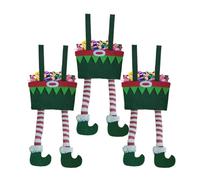 Supplies Treat Bags, Felt Christmas Goodies Bags, Christmas Goodies Bags, 3X Supplies Treat Organizer Bag, Felt Goodies Bags with 2 Long Legs for Kids Christmas Parties