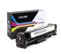 SuppliesOutlet Cartucho de tóner compatible de repuesto para HP 304A (CC532A) (amarillo, 1 unidad)