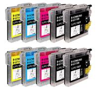 Supply Guy 10 Cartuchos Compatible con Brother LC-985 para DCP-J125 DCP-J140w DCP-J315w DCP-J515w MFC-J220 MFC-J265w MFC-J410 MFC-J410 Series MFC-J415w
