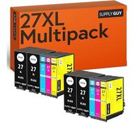 Supply Guy 10 Cartuchos de Tinte Compatible con Epson 27XL Multipack para Workparace WF3600 WF3620 WF3620 WF3640 WF7110 WF7210 WF7600 WF7610 WF7615 WF7620 WF7700 WF7710 WF7715 WF7720
