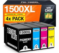 Supply Guy 1500XL Cartuchos compatibles con Canon PGI-1500XL para MAXIFY MB2750 MB2700 MB2150 MB2050 Multipack 4 Cartuchos de Tinta
