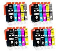 Supply Guy 20 Cartuchos de Tinta con viruta Compatible con Canon Pixma PGI-525 CLI-526 para Pixma MG6150 MG6200 MG6250 MG8150 MG8200 MG8240 MG8250