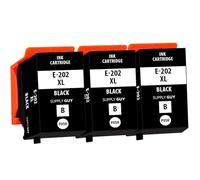 Supply Guy 3 Cartuchos de Tinta Compatible con Epson 202XL Negro para XP6000 XP6005 XP6100 XP6105