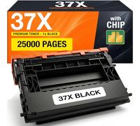Supply Guy 37X CF237X Toner Negro Compatible con HP 37X 37A 37Y CF237A con LaserJet Enterprise Flow MFP M631h M632z M633z M608dn M608n M608x M609dh M609dn M609x M631z (1x Cartucho de Tóner con Chip)