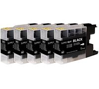 Supply Guy 5 Cartuchos Compatible con Brother LC-1280 Negro para MFC-J5910dw MFC-J6510dw MFC-J6710dw MFC-J6910dw