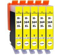 Supply Guy 5 Cartuchos de impresión compatibles con HP 364 XL HP364 CB325EE (Amarillo)