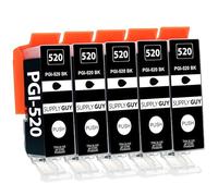 Supply Guy 5 Cartuchos de Tinta con viruta Compatible con Canon PGI-520 (Negro) para Canon Pixma IP3600 IP4600 IP4700 MP540 MP550 MP560 MP620 MP630 MP640 MP980 MP990 MX860 MX870