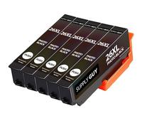 Supply Guy 5 Cartuchos de Tinte Compatible con Epson 26XL Negro para Foto para Expression Premium XP510 XP520 XP600 XP605 XP610 XP615 XP620 XP625 XP700 XP710 XP720 XP800 XP810 XP820