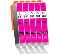 Supply Guy 581 XXL Cartuchos de Tinta Magenta para Canon PIXMA | TR8550 TS6350a TS705a TS9550 TS6351a TS6350 TS6300 TS705 reemplaza Canon CLI-581 (5 cartuchos)