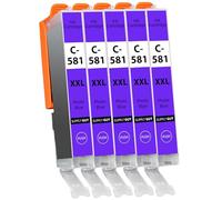 Supply Guy 581XXL Cartuchos Foto Azul compatibles con Canon CLI-581 XXL para TS8150 TS8250 TS8350 TS8350a TS8351 TS8351a TS8352 Multipack 5 Cartuchos de Tinta 581 XXL