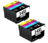 Supply Guy 8 Cartuchos Compatible con Epson 34XL / 34 XL para WF-3700 WF-3720dw WF-3720dwf WF-3720 WF-3725dwf