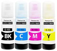 Supply Guy Cartuchos de Impresora compatibles con Epson 103 para EcoTank L1210 L1250 L3110 L3111 L3116 L3150 L3151 L3250 (Multipack 103 de 4x70ml)