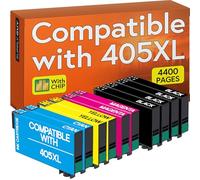 Supply Guy Cartuchos de Impresora compatibles con Epson 405XL 405 XL para WF-3820 WF-3825 WF-4820 WF-4825 WF-7840 (Multipack 405 de 10)