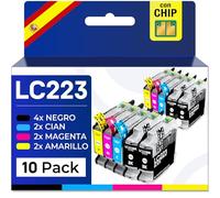 Supply Guy Cartuchos de Tinta LC223 compatibles con Brother LC 223 LC223XL para MFC-J5320DW MFC-J480DW DCP-J562DW DCP-J4120DW MFC-J5620DW (10 Cartuchos de Tinta)