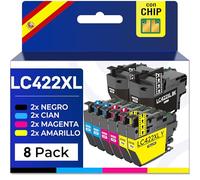 Supply Guy LC422XL Cartuchos compatibles con Brother LC422 LC422VAL para MFC-J5340DW MFC-J5740DW MFC-J6540DW MFC-J6940DW Multipack 8 Cartuchos de Tinta
