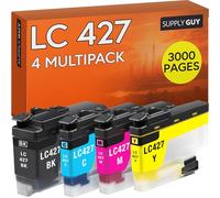 Supply Guy LC427 Cartuchos compatibles con Brother LC427XL LC-427 para MFC-J5955DW MFC-J6955DW Multipack 4 Cartuchos de Tinta