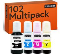 Supply Guy Tinta Compatible con Epson 102 para EcoTank ET 2700 2750 2751 2756 3700 3700 3750 4750 (337ml)