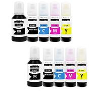 Supply Guy Tinta compatibles con Epson 105 106 para EcoTank ET-7700 ET-7750 (10 Botellas de Tinta de 2x127ml, 8x70ml)