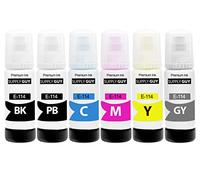 Supply Guy Tinta compatibles con Epson 114 para EcoTank ET-8500, ET-8550 (6 Botellas de Tinta de 6x70ml)