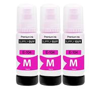 Supply Guy Tinta Magenta compatibles con Epson 104 para EcoTank ET-4800 ET-2871 ET-2870 ET-2862 ET-2861 ET-2811 (3 Botellas de Tinta de 3x70ml)