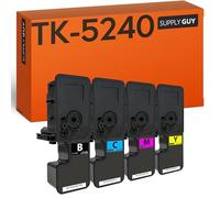 Supply Guy TK-5240 Cartuchos de Toner compatible con Kyocera TK-5240K TK-5240C TK-5240M TK-5240Y para Kyocera ECOSYS M5526cdw ECOSYS M5526cdn ECOSYS P5026cdw ECOSYS P5026cdn Multipack 4 Toner M5526cdw