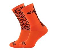 Support Calcetines de ciclismo para hombre, tecnología transpirable de fibra antideslizante, unisex, divertidos patrones de ciclista, Giraffe 42-44 EU