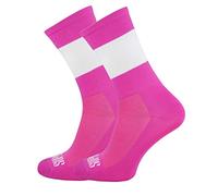 Support Calcetines de Ciclismo para Hombres tecnología Transpirable Fibra Antideslizante Divertidos Unisex Ciclistas para Senderismo, Caminata, Escalada, Ciclismo, Block's Magenta 45-46 EU