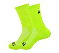 SUPPORT Calcetines de Ciclismo para Hombres tecnología Transpirable Fibra Antideslizante Divertidos Unisex Ciclistas para Senderismo, Caminata, Escalada, Ciclismo, Lime 36-38 EU