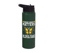 Support Childhood Cancer Awareness Items Gifts Gold Cancer Stainless Steel Insulated Water Bottle