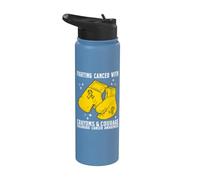 Support Childhood Cancer Awareness Items Gifts Gold Cancer Stainless Steel Insulated Water Bottle
