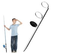 Support De Canne À Pêche En Acier Inoxydable - 30-37cm, Piquet De Sol Double Anneaux, Support Canne À Poisson Stable, Rangement Équipement Pour Pêche En Bord De Mer Et Étang