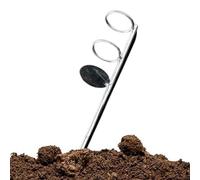 Support De Canne À Pêche En Acier Inoxydable - 30-37cm, Piquet De Sol Double Anneaux, Support Canne À Poisson Stable, Rangement Équipement Pour Pêche En Bord De Mer Et Étang