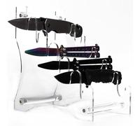 Support De Rangement Pour Couteaux, Support D'affichage Pour Couteaux, Support De Coupe Acrylique, Peut Contenir 6 emporte-pièces, Support De Coupe Transparent Pour Salon, Cuisine, Salle À Manger