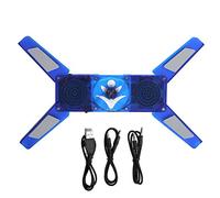 Support de refroidissement Pliable pour ordinateur Portable Avec hub USB et LED, ventilateur de refroidissement pour PC à faible Bruit Avec Haut-parleurs intégrés, Compatible Avec