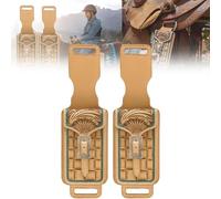 Support de téléphone pour Selle Western | Sangle réglable pour Smartphones | Design Cowboy robuste et Artisanal pour Les passionnés d'équitation, de Ranch, de rodéo et de randonnée (2Pcs)