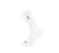 SUPPORT lineS - Calcetines de ciclismo acanalados de alto rendimiento, transpirables, absorben la humedad, ajuste elástico para senderismo, caminar, escalar, andar en bicicleta, blanco, 6-7