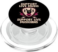 Support Live Music Support Live Musicians Band Fun - PopSockets PopGrip para MagSafe