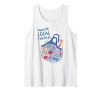 Support Local Farmers - Camiseta retro para supermercado de verduras Camiseta sin Mangas