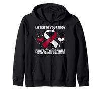Support Oral Head and Neck Cancer Throat Cancer Awareness Sudadera con Capucha