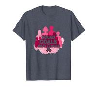 Support Squad Cáncer de Mama: los Objetivos del escuadrón vencen al cáncer Camiseta, Hombre, Azul Jaspeado, XL