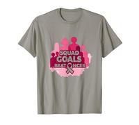 Support Squad Cáncer de Mama: los Objetivos del escuadrón vencen al cáncer Camiseta, Hombre, Pizarra, XL