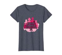 Support Squad Cáncer de Mama: los Objetivos del escuadrón vencen al cáncer Camiseta, Mujer, Azul Jaspeado, XL